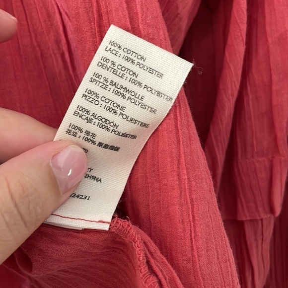 Free people Gauzy Beachy lightweight Bohemian feminine adorable cropped top Sz M - Picture 6 of 7